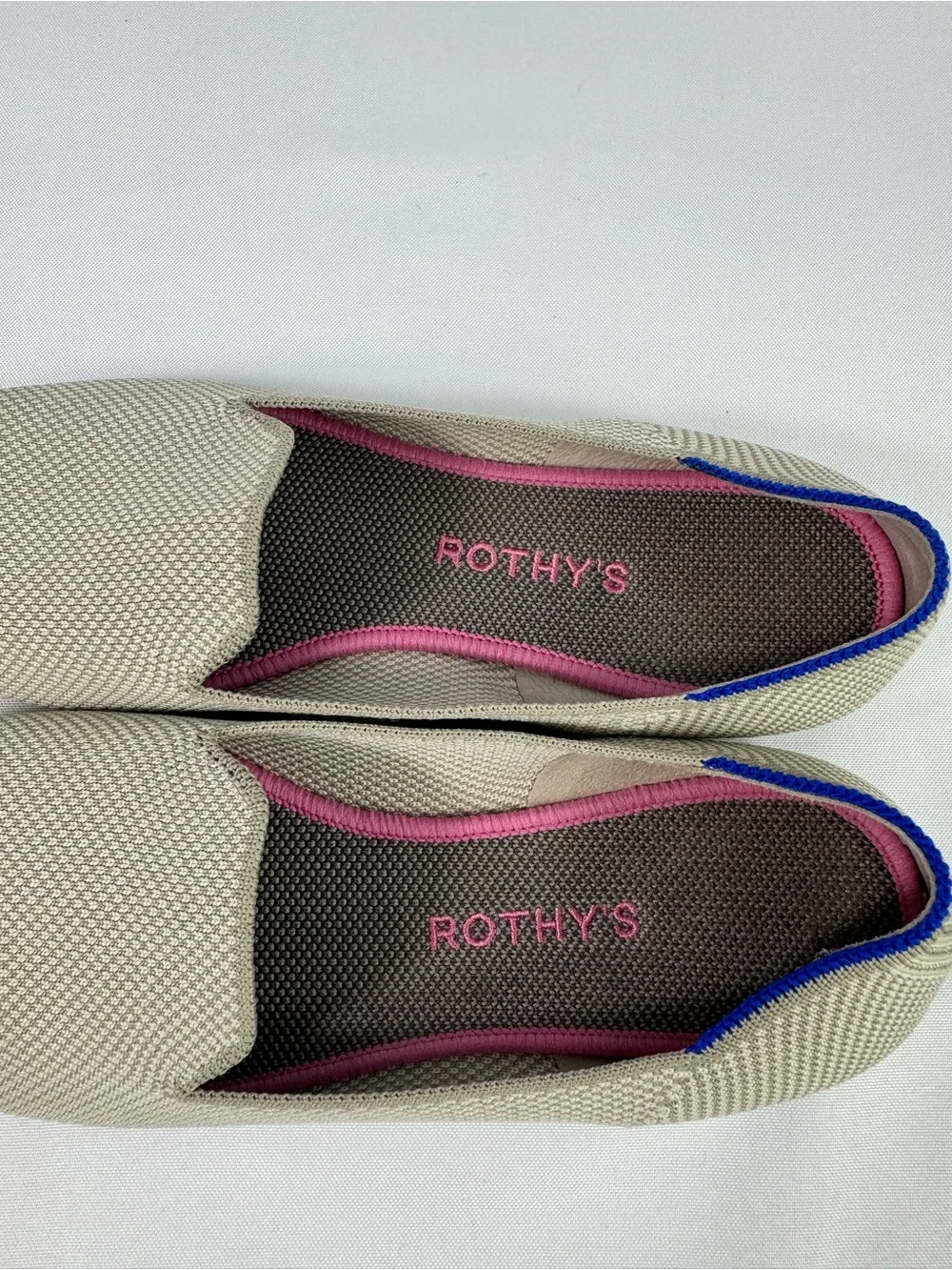 Rothy’s Beige Round Toe Knit Women’s Ballet Flats Size 8